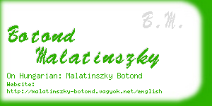 botond malatinszky business card